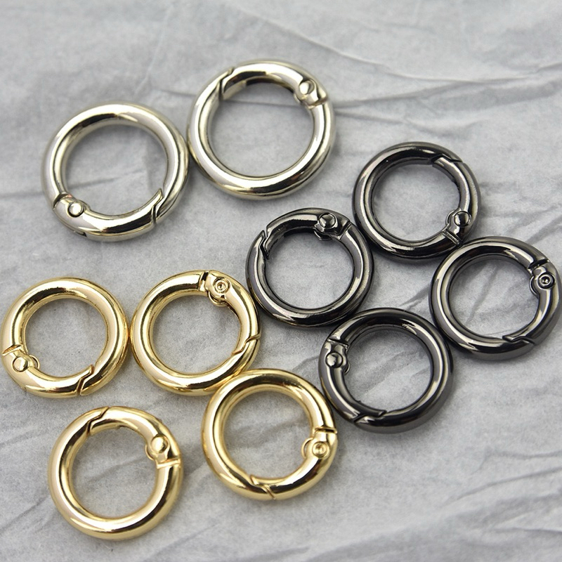 10pcs 20mm & 26mm Alloy Metal O Ring Spring Buckle Ring Keychain Bag ...