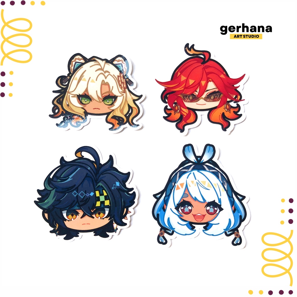 Genshin Impact Chibi Sticker | Mavuika Xilonen Kinich Mualani | Shopee ...