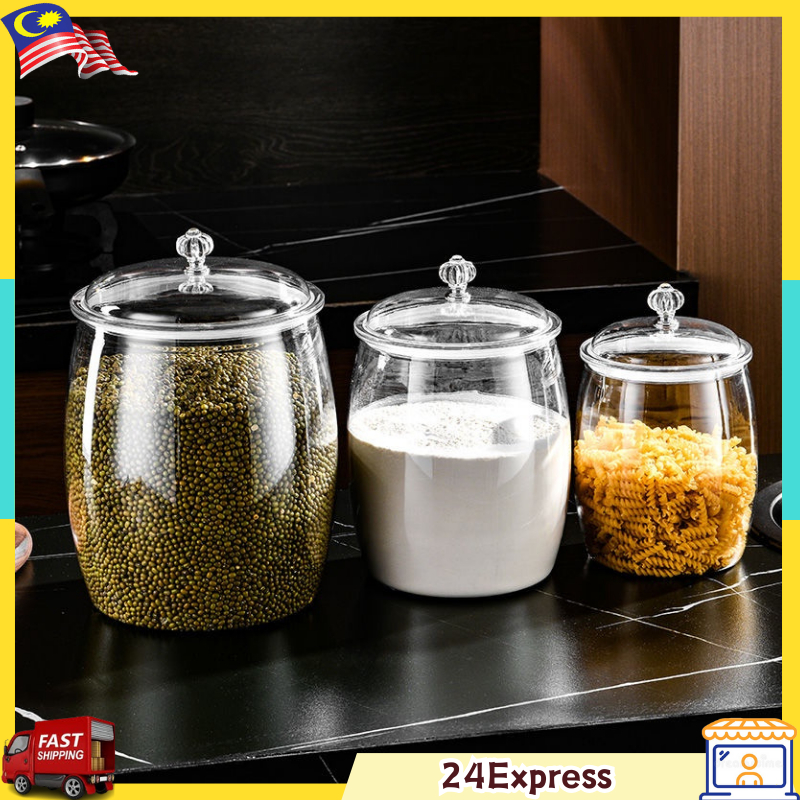 Transparent Airtight Bucket Acrylic material Rice Storage Bucket Insect ...