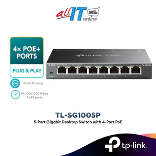 TP-Link TL-SG1005P 5-Port Gigabit Desktop Switch with 4-Port PoE