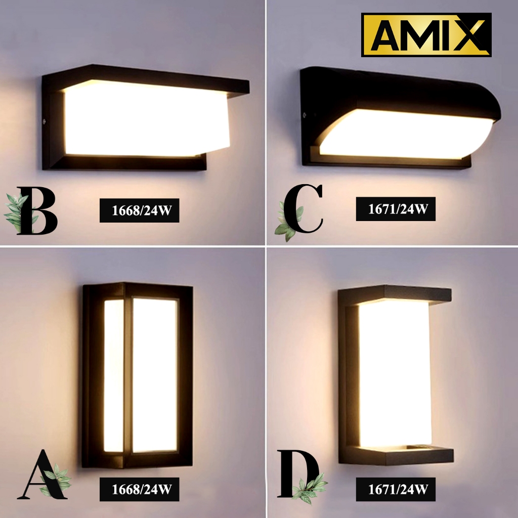Outdoor Waterproof LED Wall Light Lampu Dinding Kalis Air Lampu Effect ...