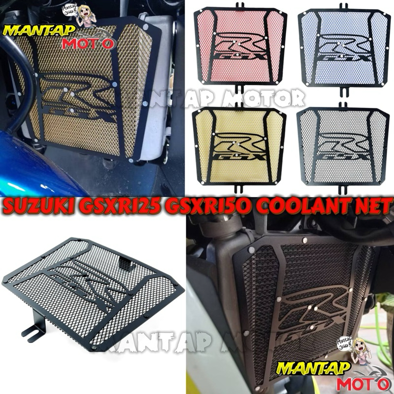 SUZUKI GSX150 GSX R150 S150 RADIATOR COVER RED BLUE GOLD BLACK COOLANT ...