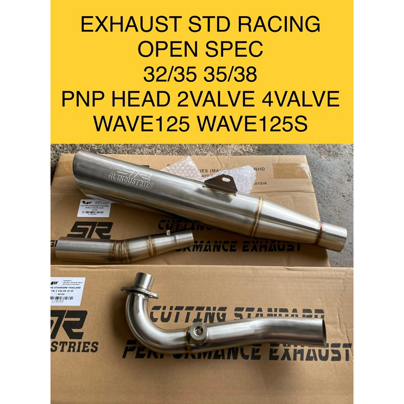 WAVE125 EXHAUST RACING CUTTING STANDARD SPEC OPEN 32/35 35/38 PNP HEAD ...