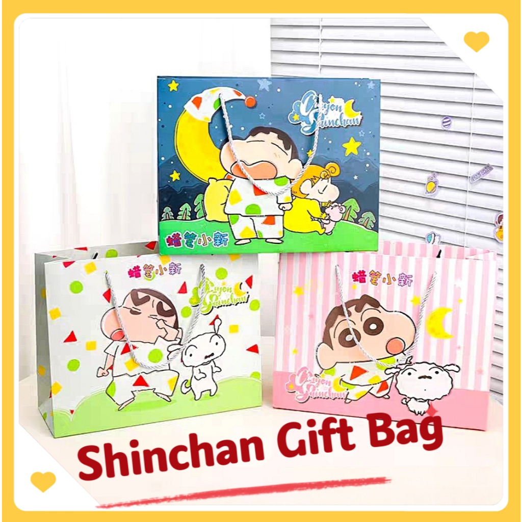 Cute Crayon Shinchan cartoon new design portable gift present paper bag ...
