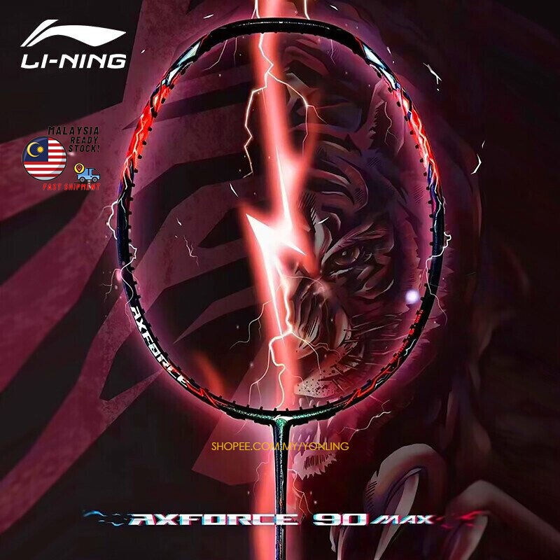 LI-NING AXFORCE 90 Tiger MAX Premium Full Carbon Badminton Racket FREE ...