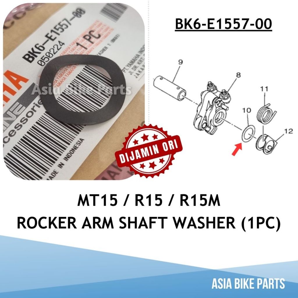 Yamaha Original MT15 / R15 / R15M Rocker Arm Shaft Washer - BK6-E1557 ...