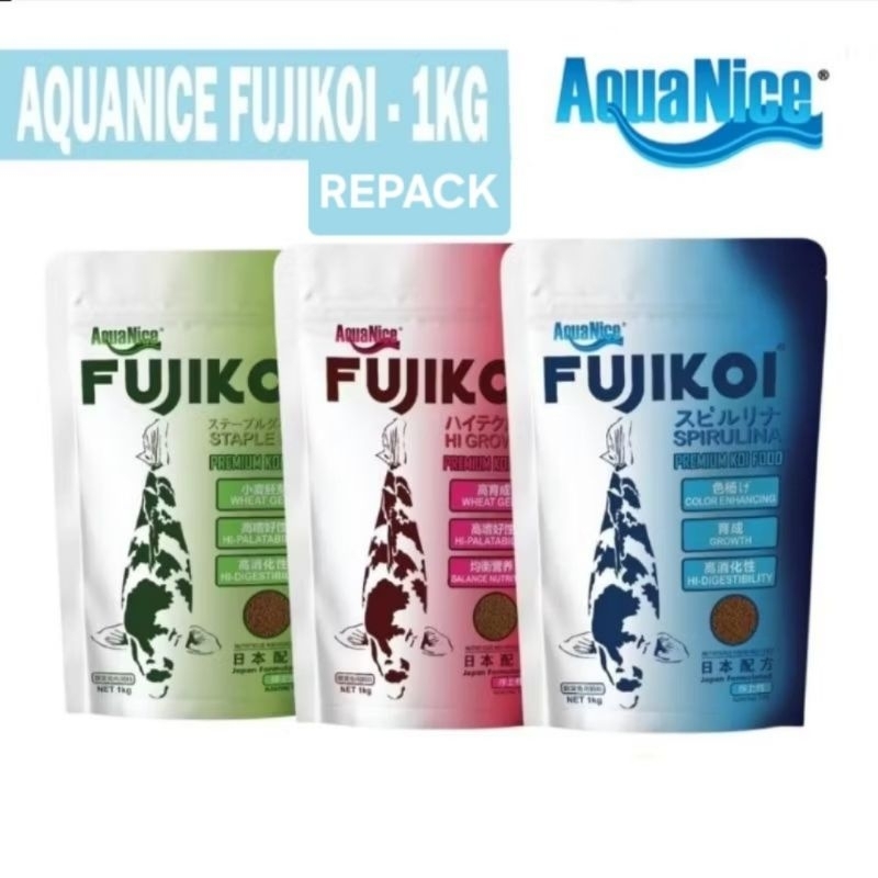 Aquanice Fujikoi 1kg (Repack) Fish Food / Fish Pellet / makanan ikan ...