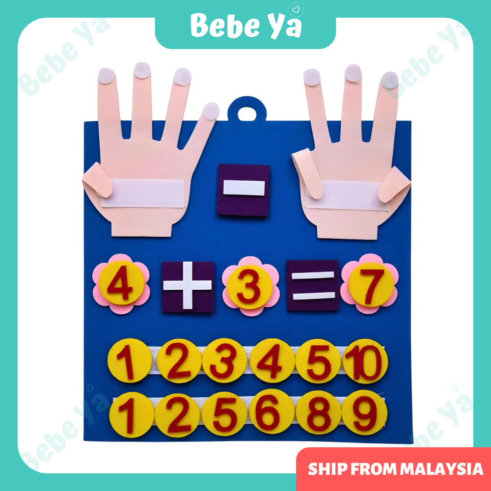 Finger Number Counting Felt Board - Math Montessori Toys Mathematics ...