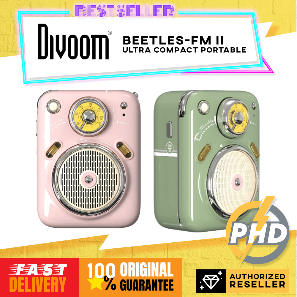 Divoom Beetles-FM II Mini Portable Speaker [Bluetooth/Compact/FM Radio ...