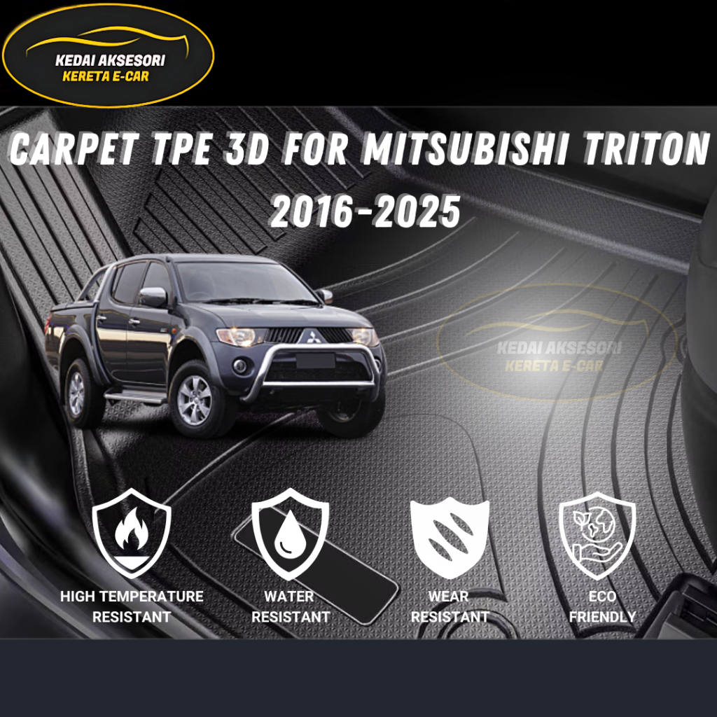 Floor Mats for Mitsubishi Triton MQ MR Double Cab 2015-2025