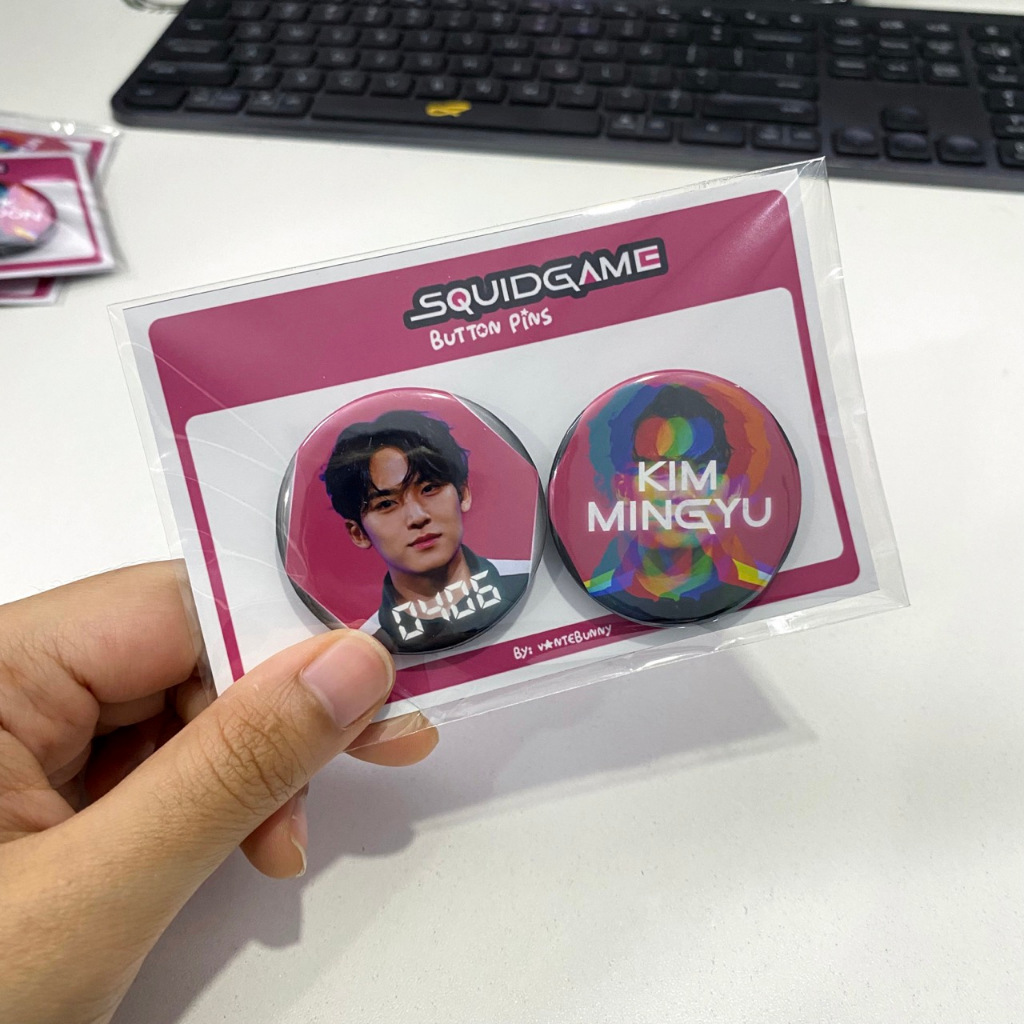 Wooga / 97 Liners / Byeon Woo Seok x Squid Game 44mm Button Pin Set ...