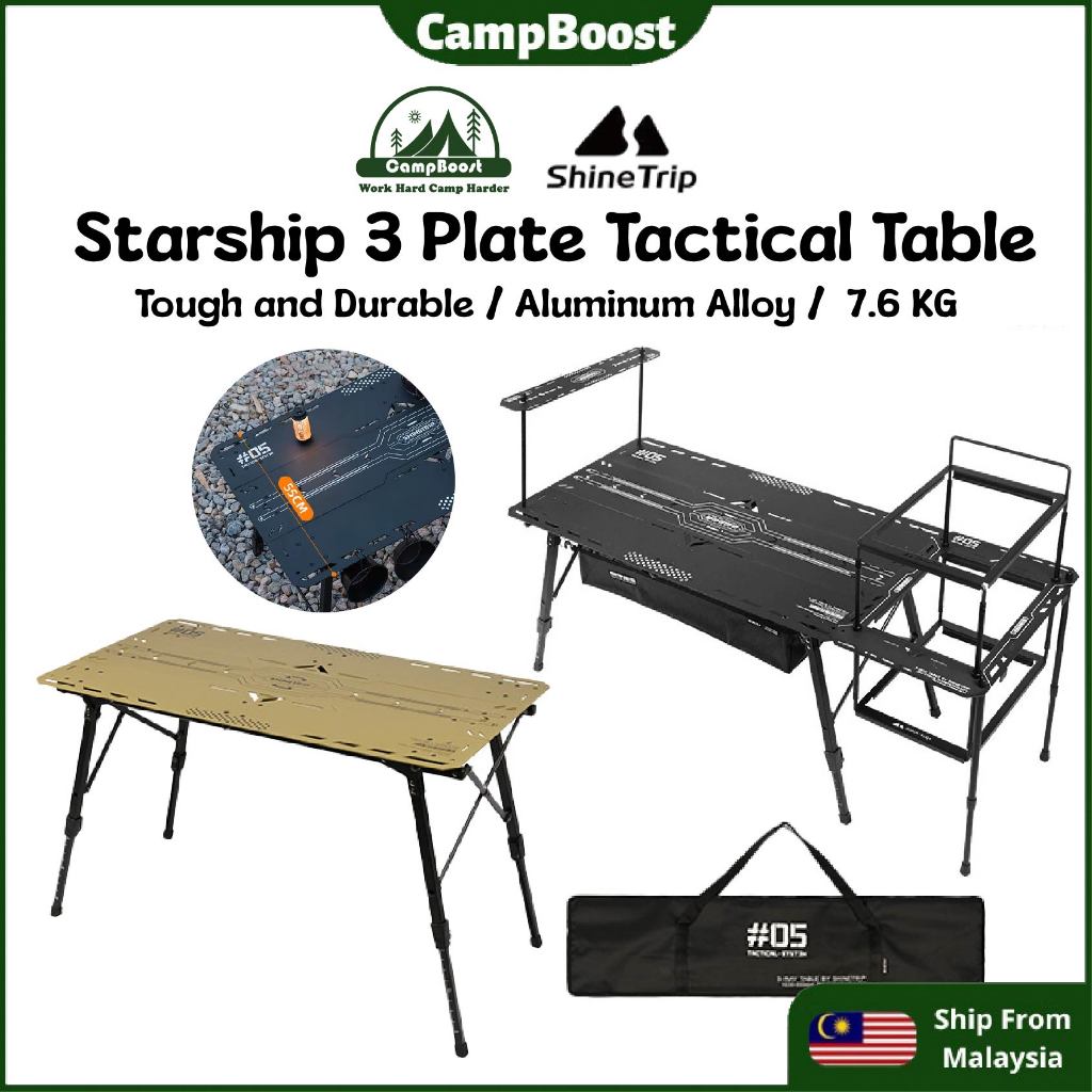 SHINETRIP Starship Tactical Camping Table Meja Camping Folding Table ...