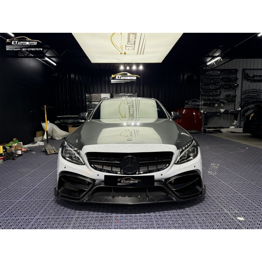Mercedes C-Class W205 AMG C63s MP Performance Carbon Fiber Front Bumper ...
