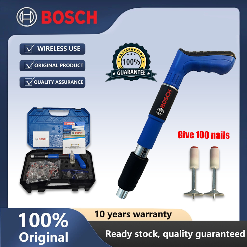 Bosch original steel nail gun (send 100 nails) concrete rivet tool ...