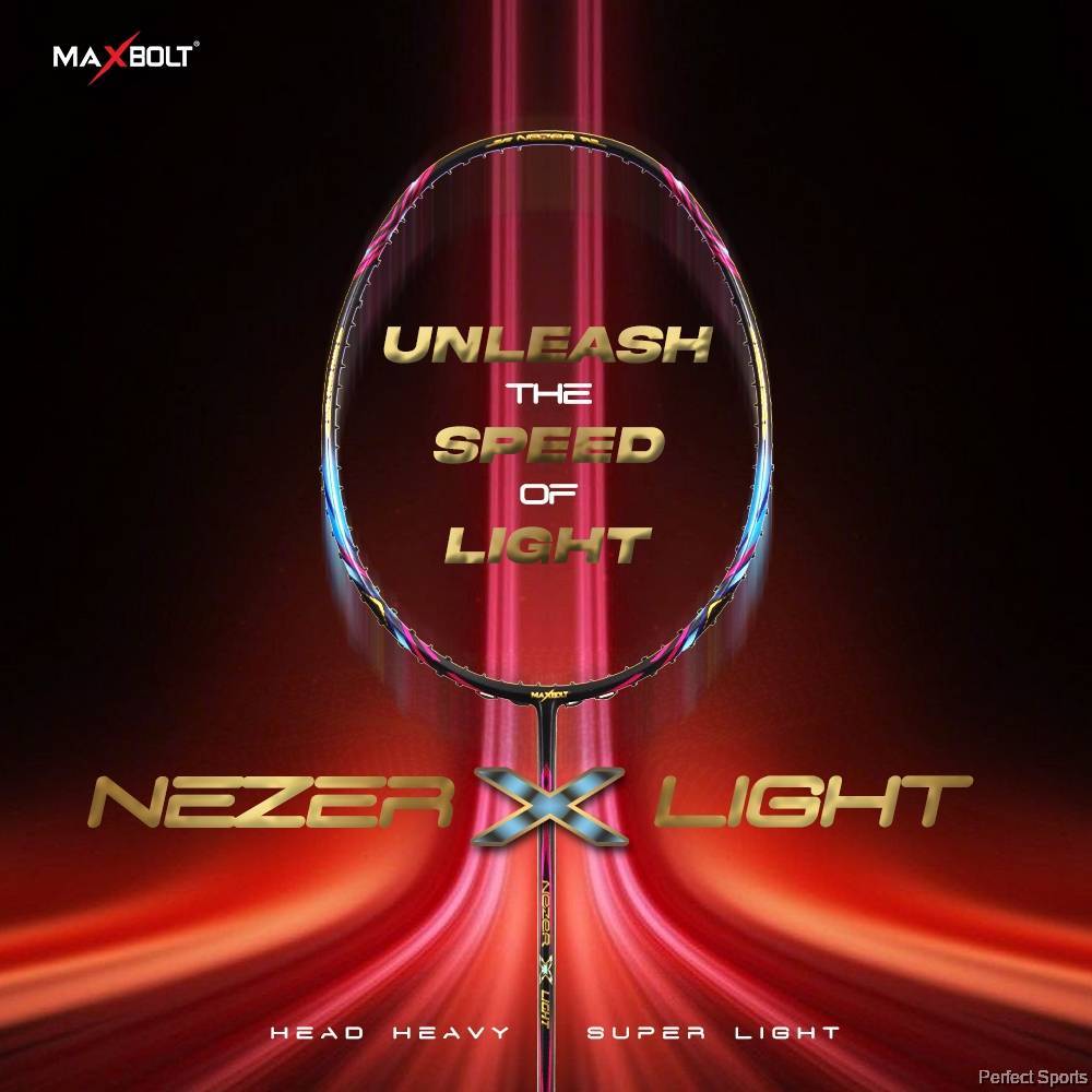 Maxbolt Nezer X Light (Black/rainbow) Badminton Racket (READY STOCK ...