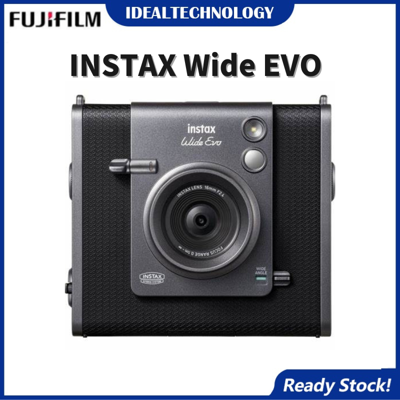 New Fujifilm Instax Wide Evo Black Camtec Photo Hybrid Instant Camera ...