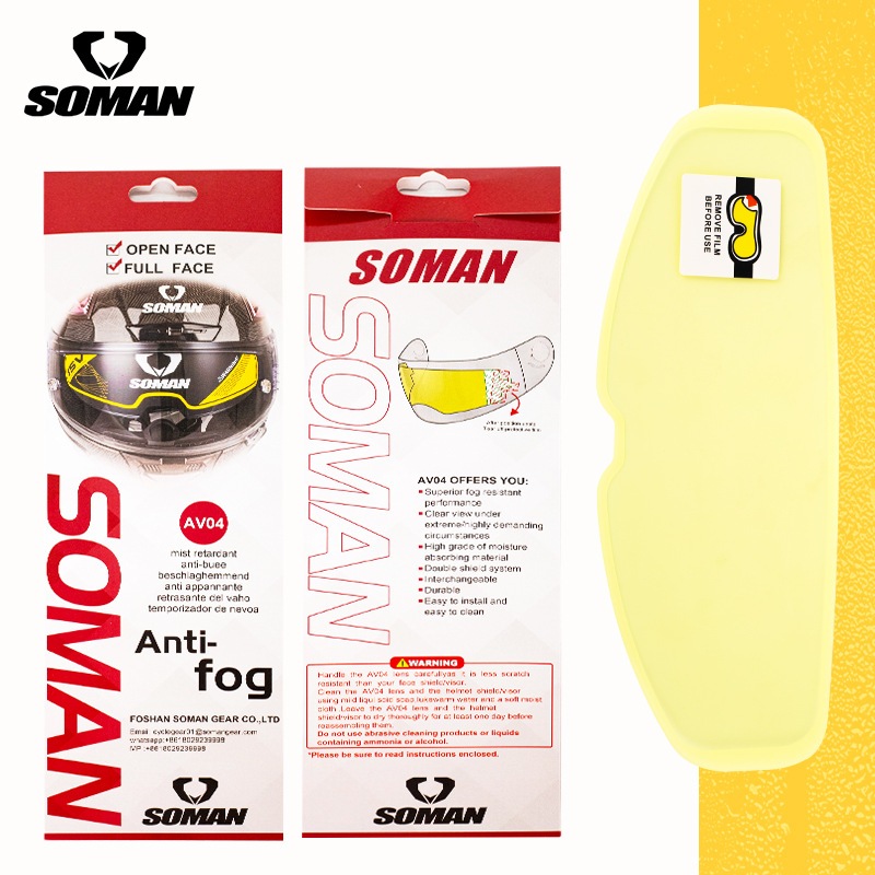 SOMAN Universal Motorcycle Helmet Anti Fog Sticker Pinlock Visor Lens ...