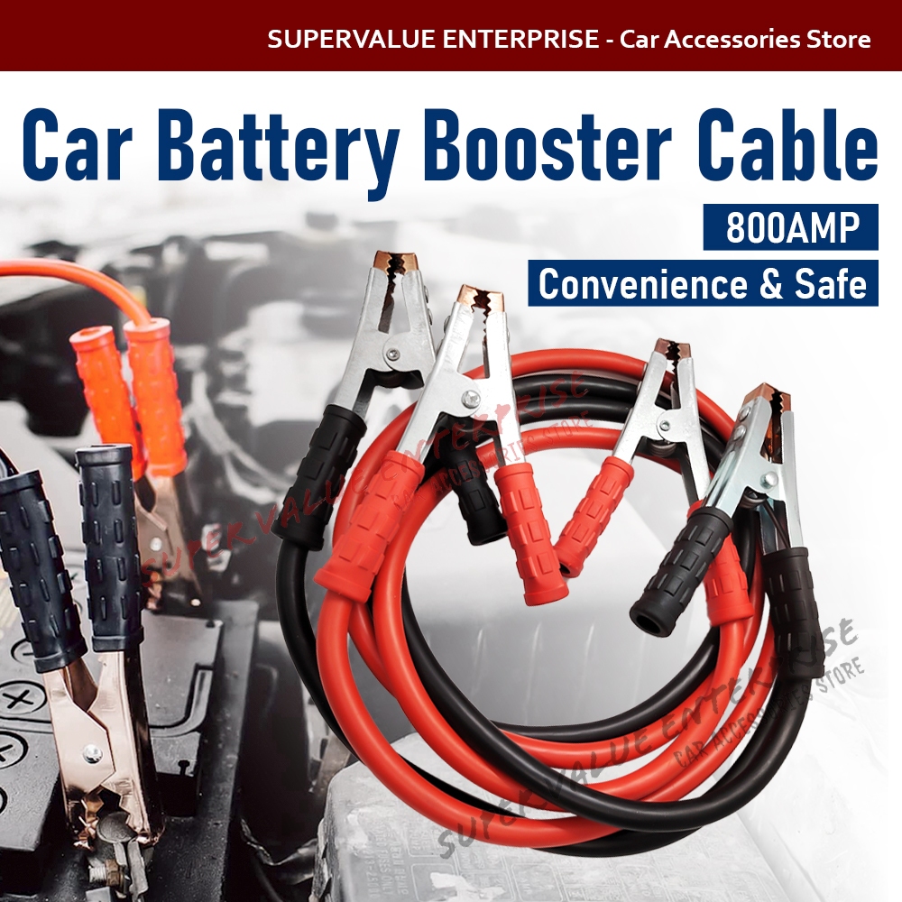 6FT 800AMP Kereta Car Battery Jumper Cable Car Jump Start Cable Kabel ...