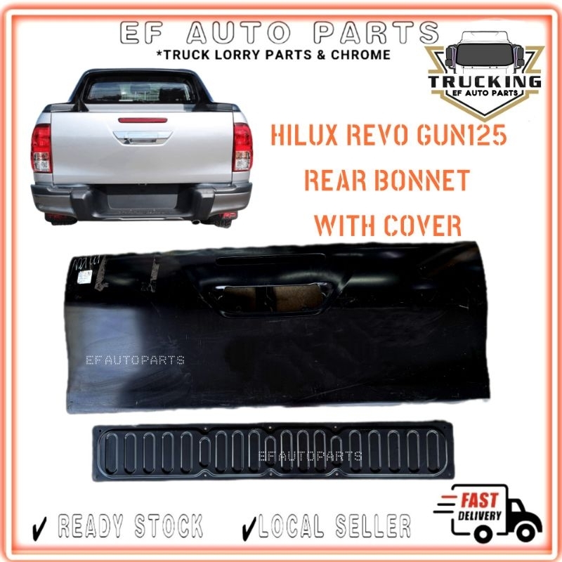 TOYOTA HILUX REVO GUN125 4DOOR REAR BONNET WITH COVER PLATE TAIL GATE ...