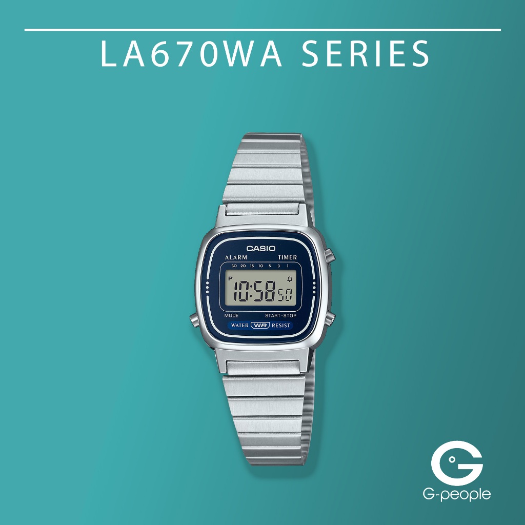 CASIO LA670WA-2D / LA670WA RETRO DESIGN DIGITAL WATCH 100% ORIGINAL ...