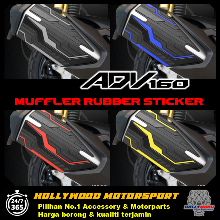 HONDA ADV160 3D RUBBER MUFFLER STICKER WITH DOUBLE SIDED TAPE PREMIUM ...