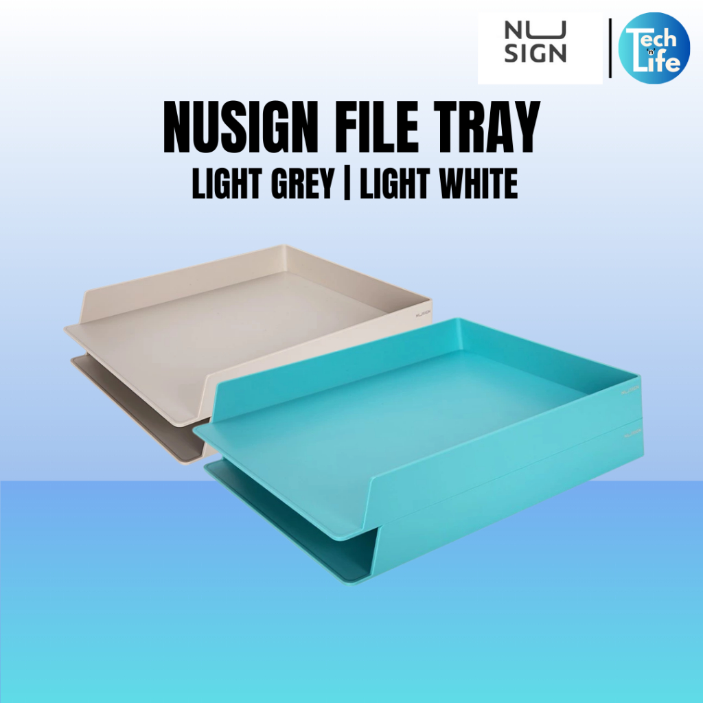 Nusign File Tray Light Blue | Light Grey | Shopee Malaysia