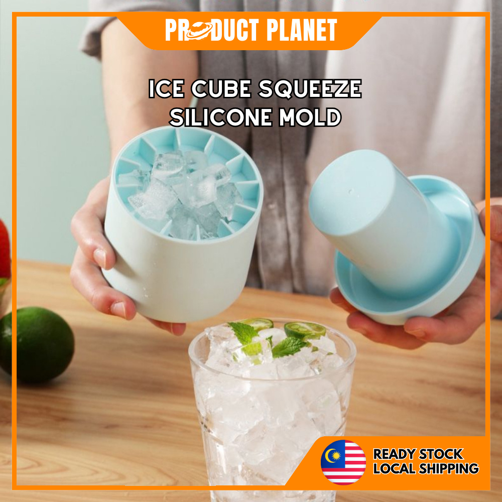 𝐏𝐏] Silicone Cylinder Ice Cube Maker Round Ice Bucket Summer