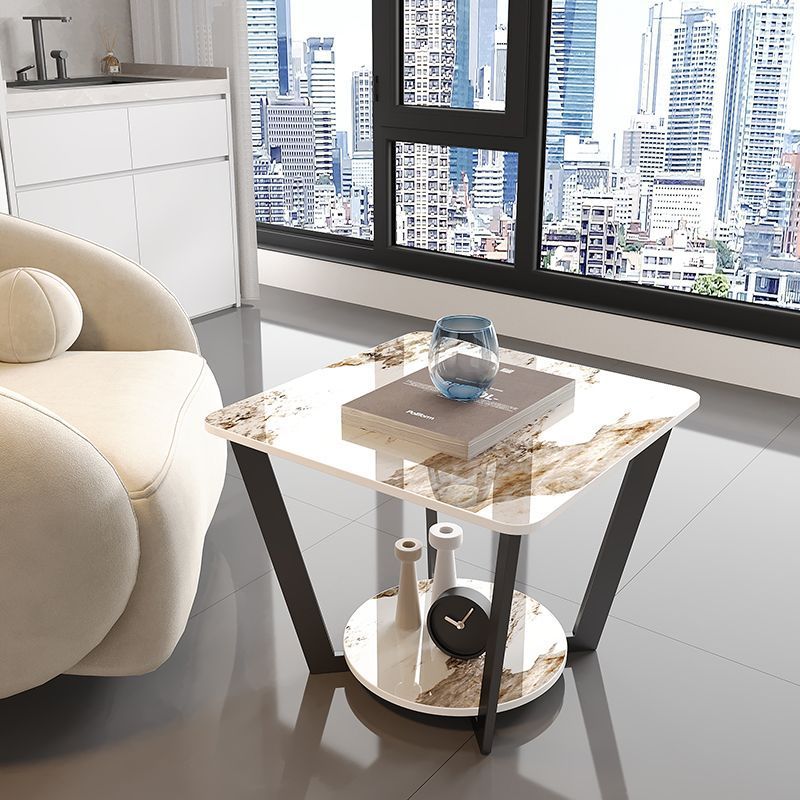 New Nordic sofa edge table, light luxury minimalist square table ...