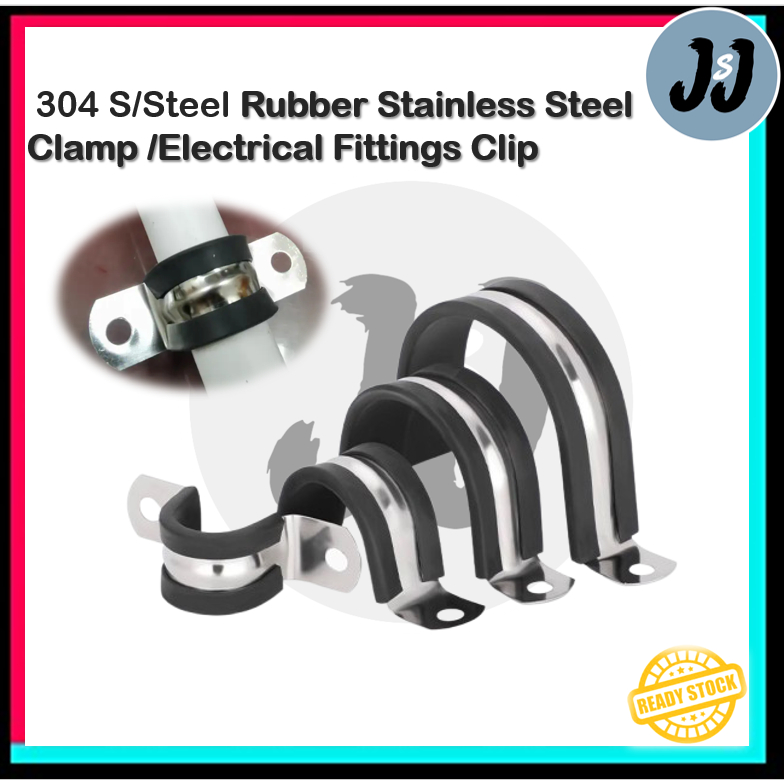 [READY STOCK] 304 Stainless Steel Rubber Stainless Steel Clamp ...