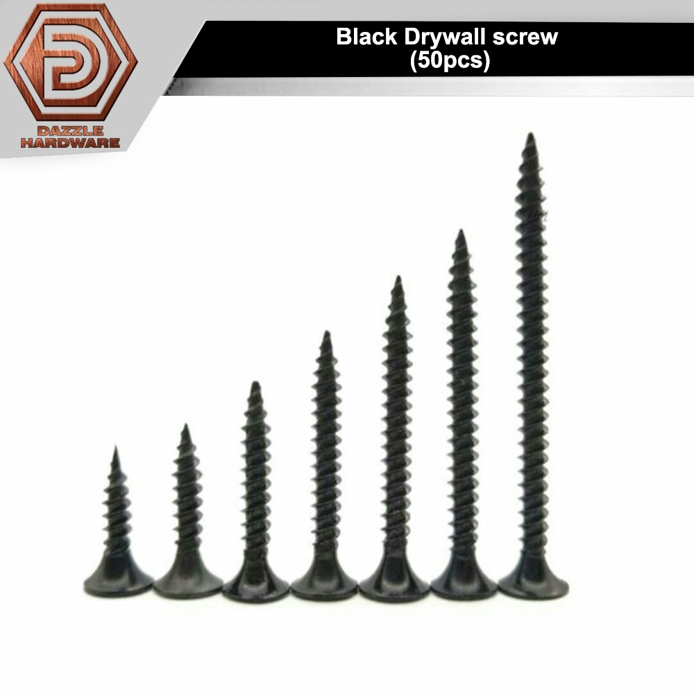 [ 1 unit = 50pcs ] Grey phosphate drywall screw black drywall screw ...
