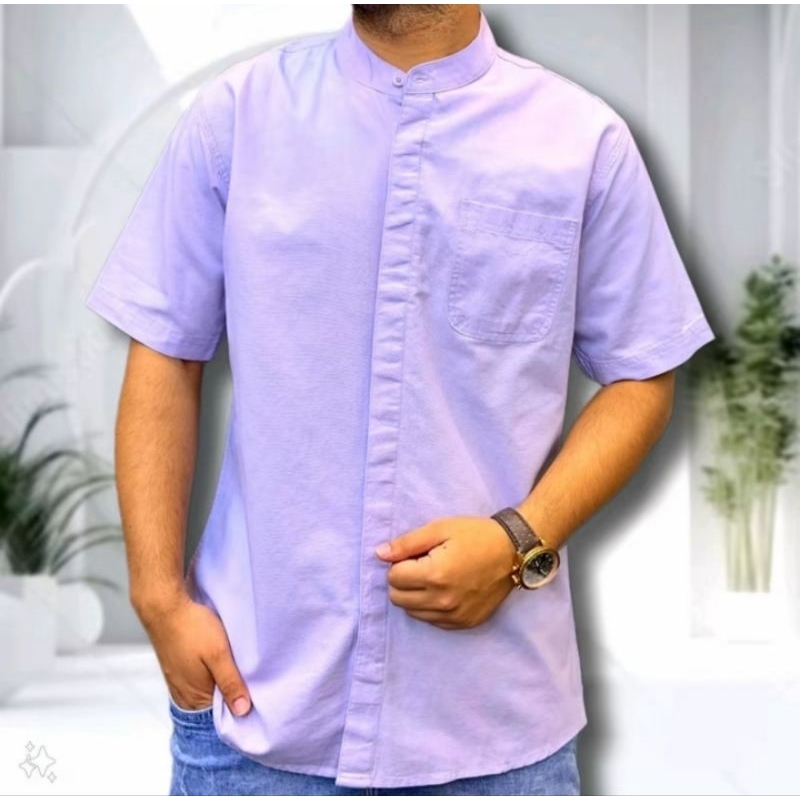 MANDARIN SHORT SLEEVE SHIRT