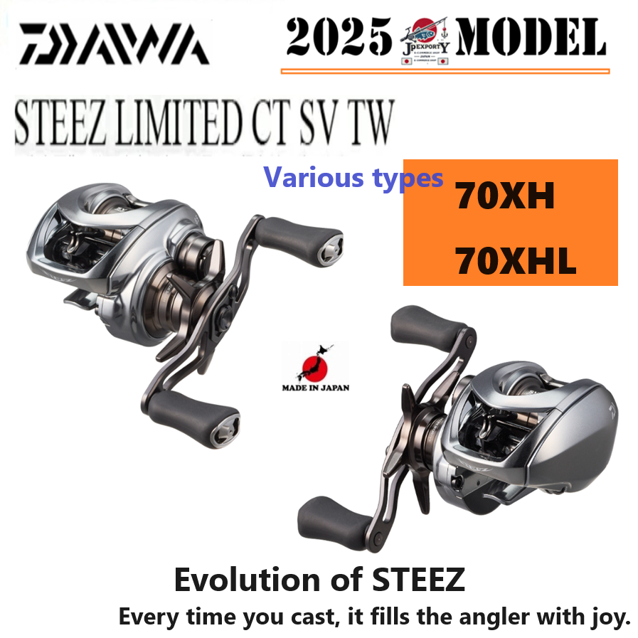 Daiwa 25 STEEZ LIMITED CT SV TW 70XH Baitcasting Reel – JDM, 8.5