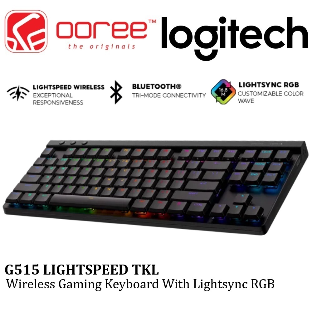 LOGITECH G515 LIGHTSPEED TKL LOW PROFILE WIRELESS GAMING KEYBAORD WITH ...