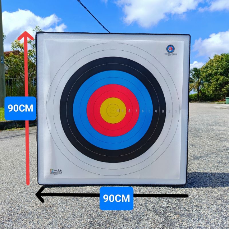 ARCHERY TARGET BUTT DIMENSION 90CM X 10CM + FREE TARGET FACE (MAXIMUM 2 ...