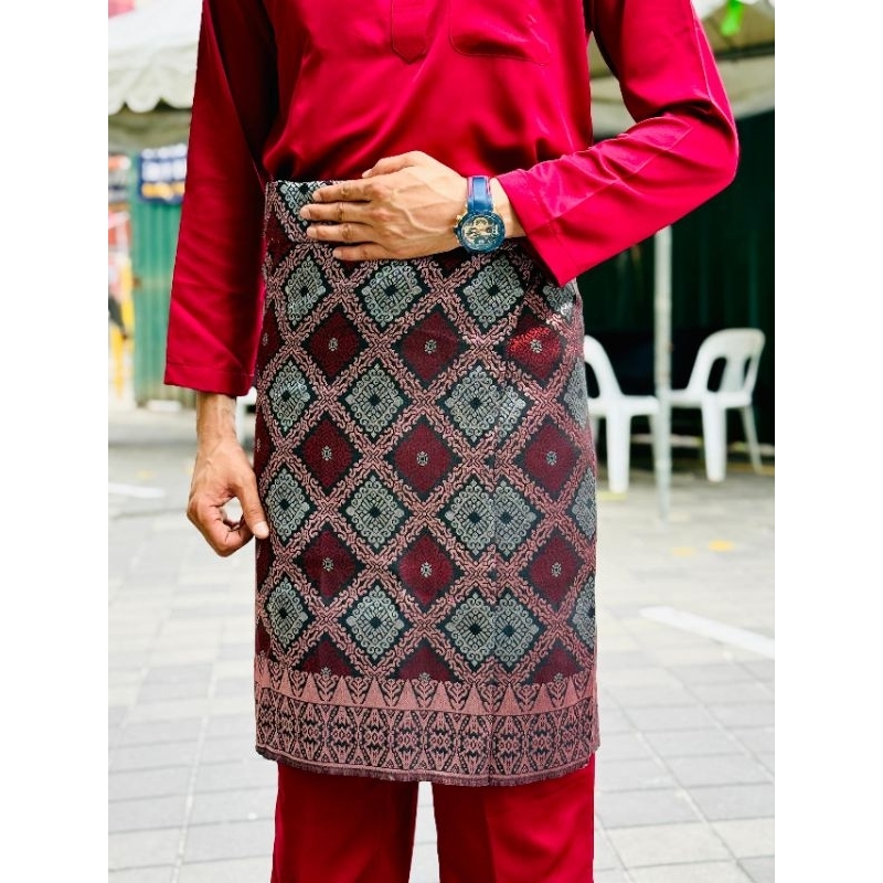 Sampin Tenun Asli Samping Instant Dewasa | Sampin Raya 2026 | Ready ...