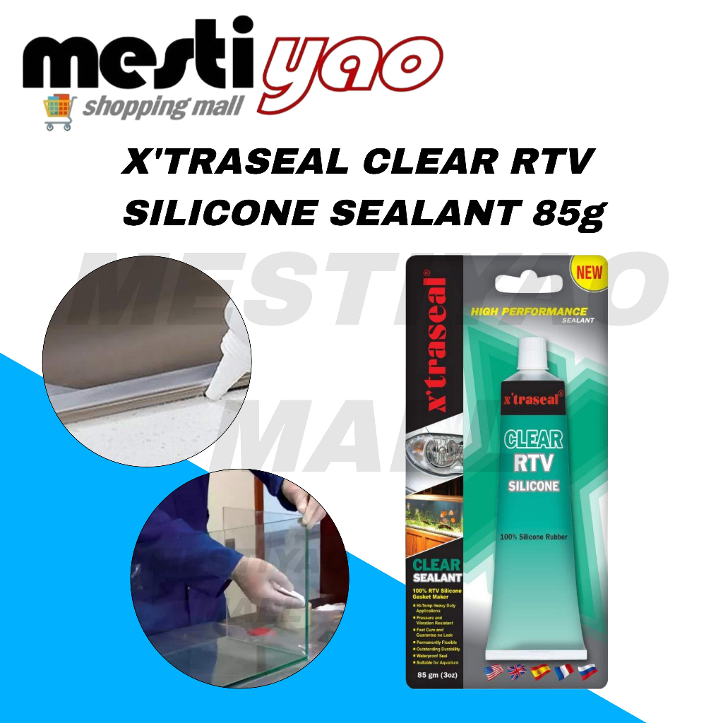 X'traseal Clear RTV Silicone Sealant 85g/Silikon Pengedap RTV | Shopee ...