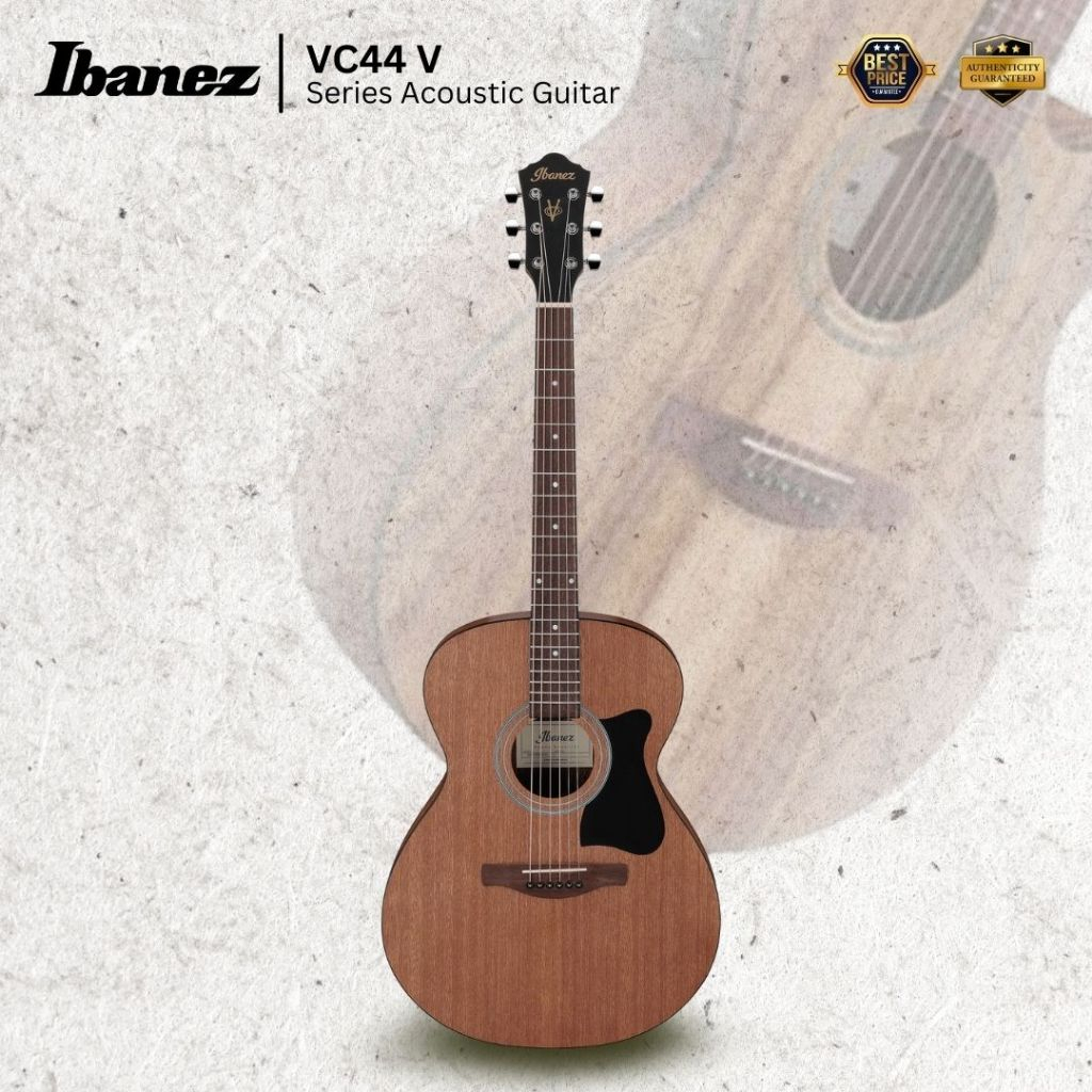Ibanez VC44 V Series Acoustic Guitar, Open Pore Natural ( VC 44 / VC-44 ...