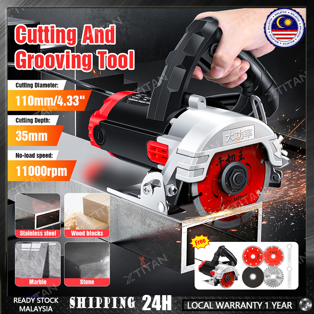 WARRIOR`🧤2300W 11000rpm 4 Inch Electric saw Wood Marble Cutter Ceramic ...