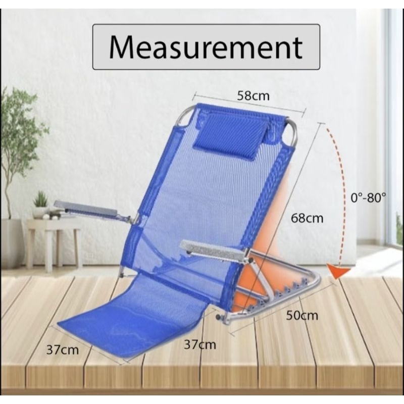 Stainless Steel Bed Backrest Adjustable withHand rail & Pillow ...