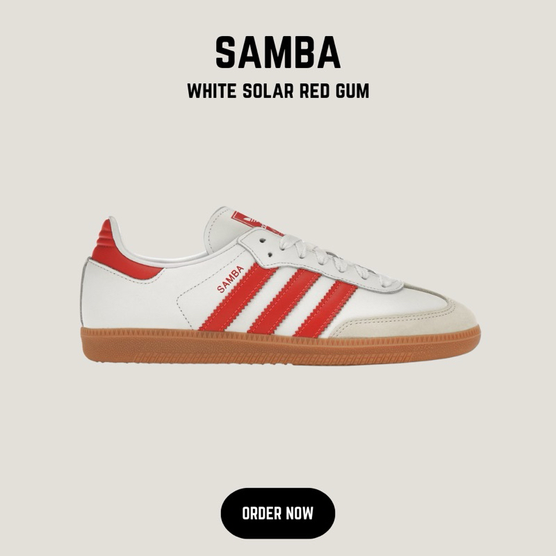 AD Samba OG White Solar Red Gum IF6513 Premium Quality Sneakers Shoes ...