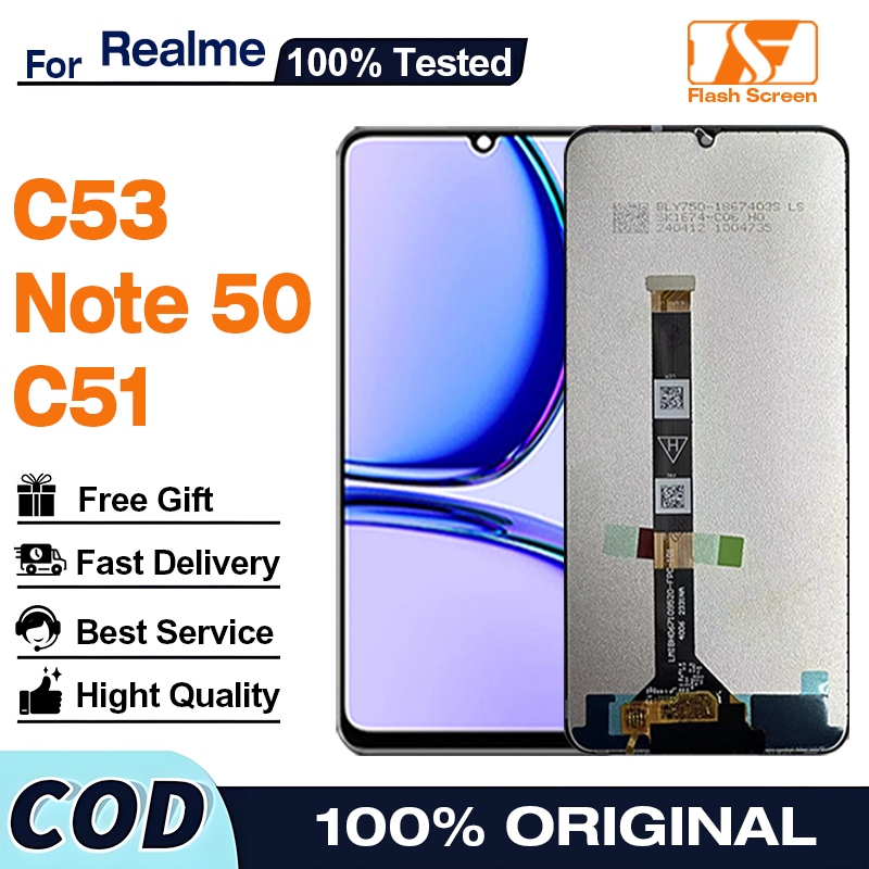 ORI LCD REALME C53/ Note 50/ C51 High-Quality Digitizer Assembly ...
