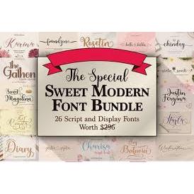 The Special Sweet Modern Font Bundle - 26 Premium Fonts | Shopee Malaysia