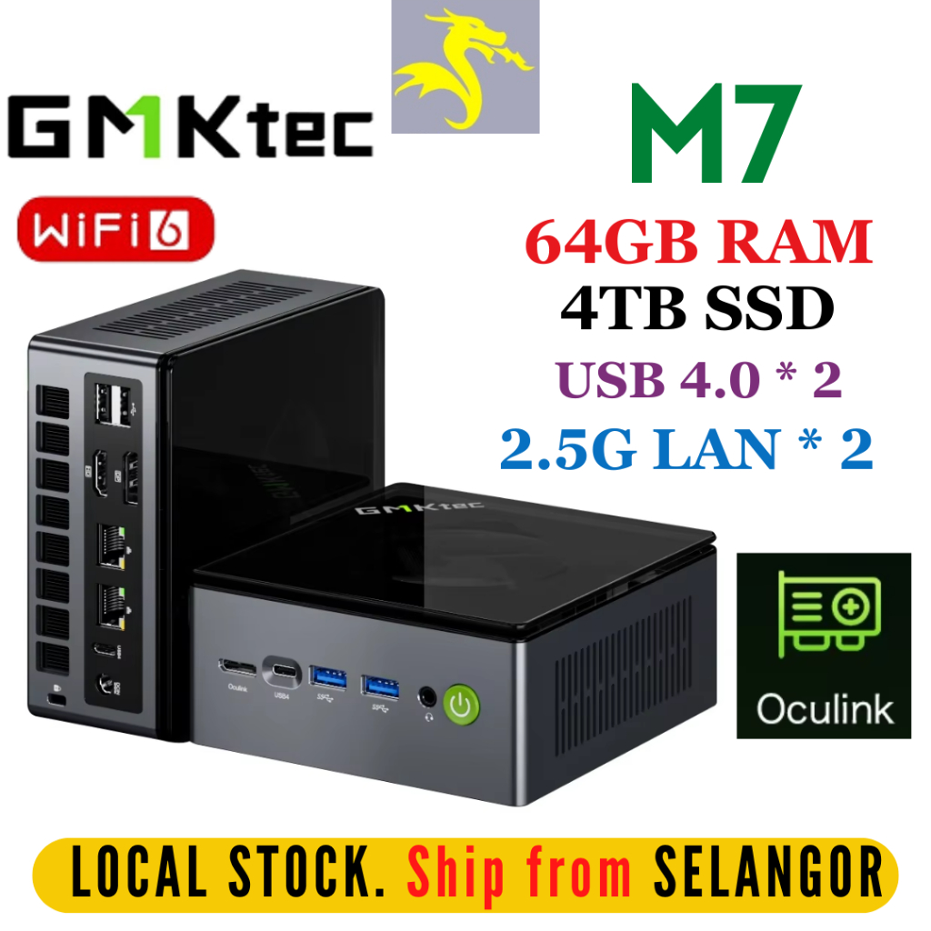GMKtec M7 AMD Ryzen 7 6850H Windows Mini PC 64GB DDR5 RAM 2TB SSD ...