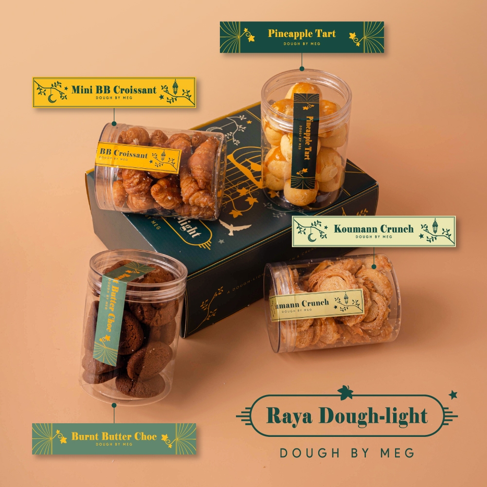 [RAYA GIFT] Raya Dough-light Cookies Gift Set x4 Tubs (BB Croissant ...