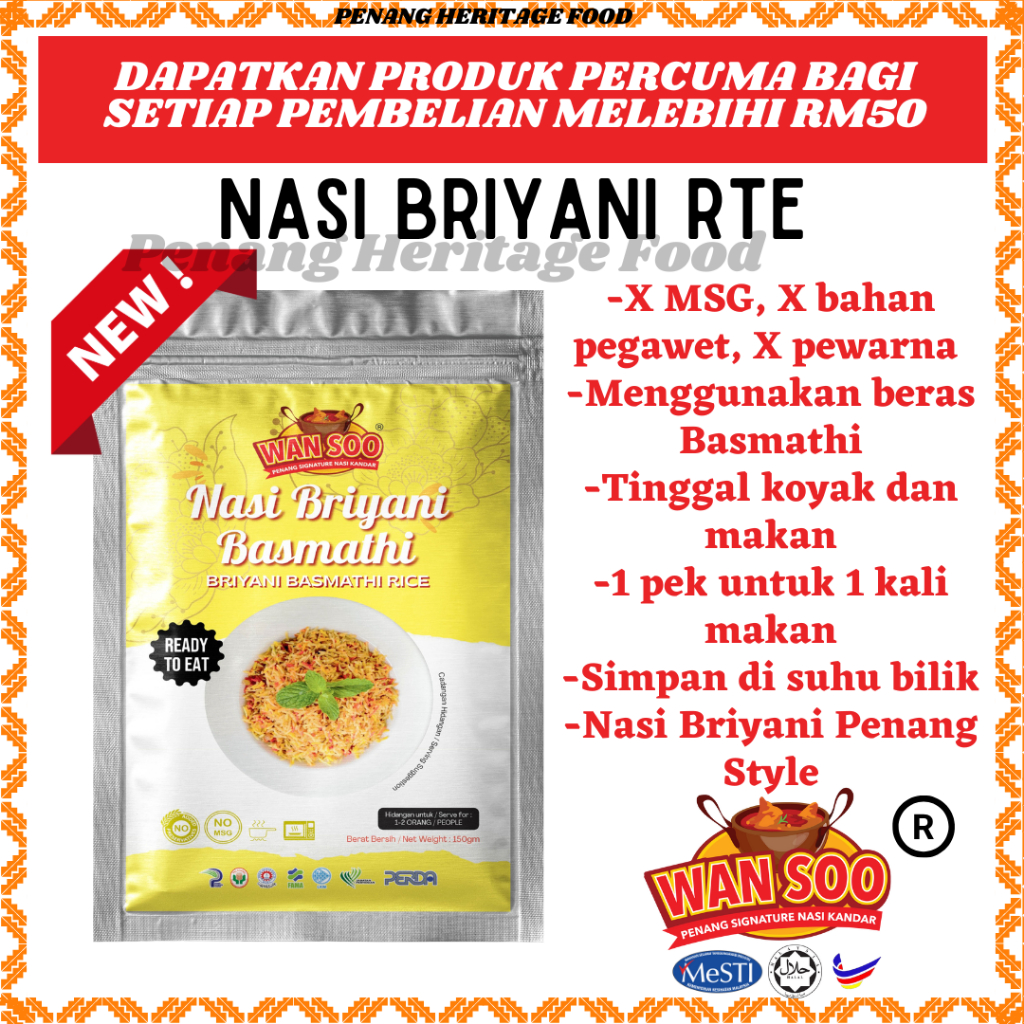 Nasi Briyani Basmathi Ready To Eat (RTE) | Shopee Malaysia