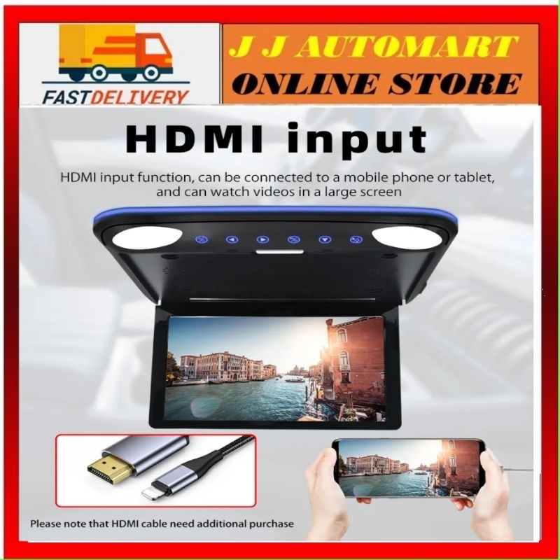 10.1/ 11.6 Inch Roof Mount Overhead Flip Down SLIM HD LCD Monitor With ...