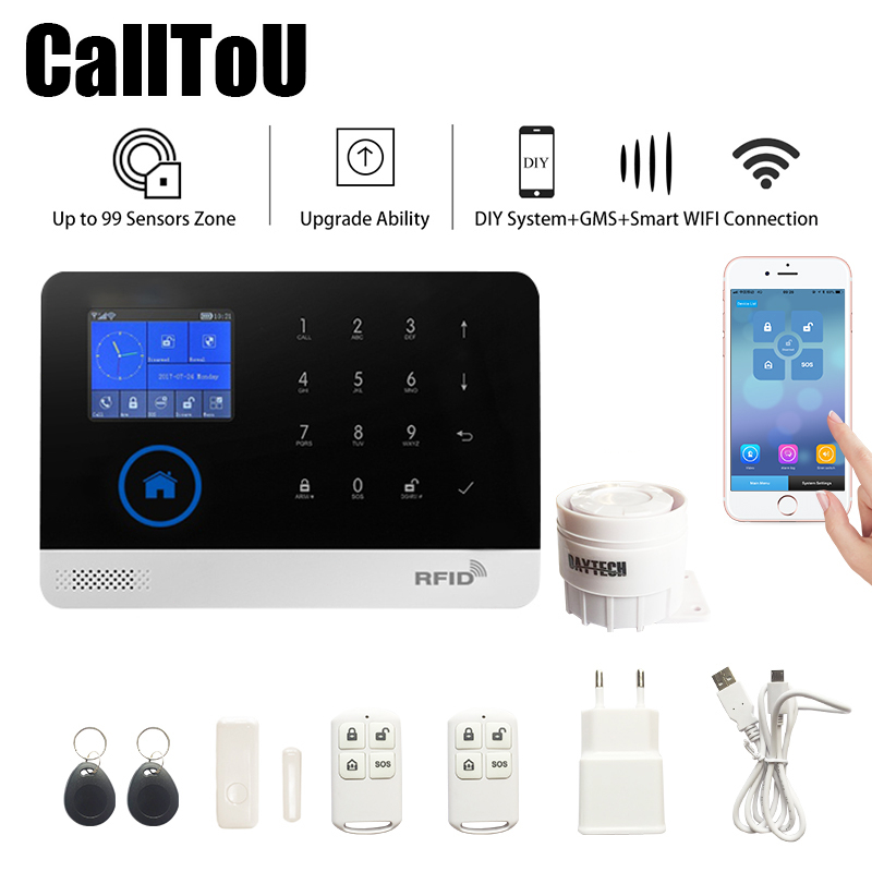 CallToU Wireless alarm rumah WIFI Tuya APP Home Security Alarm System ...