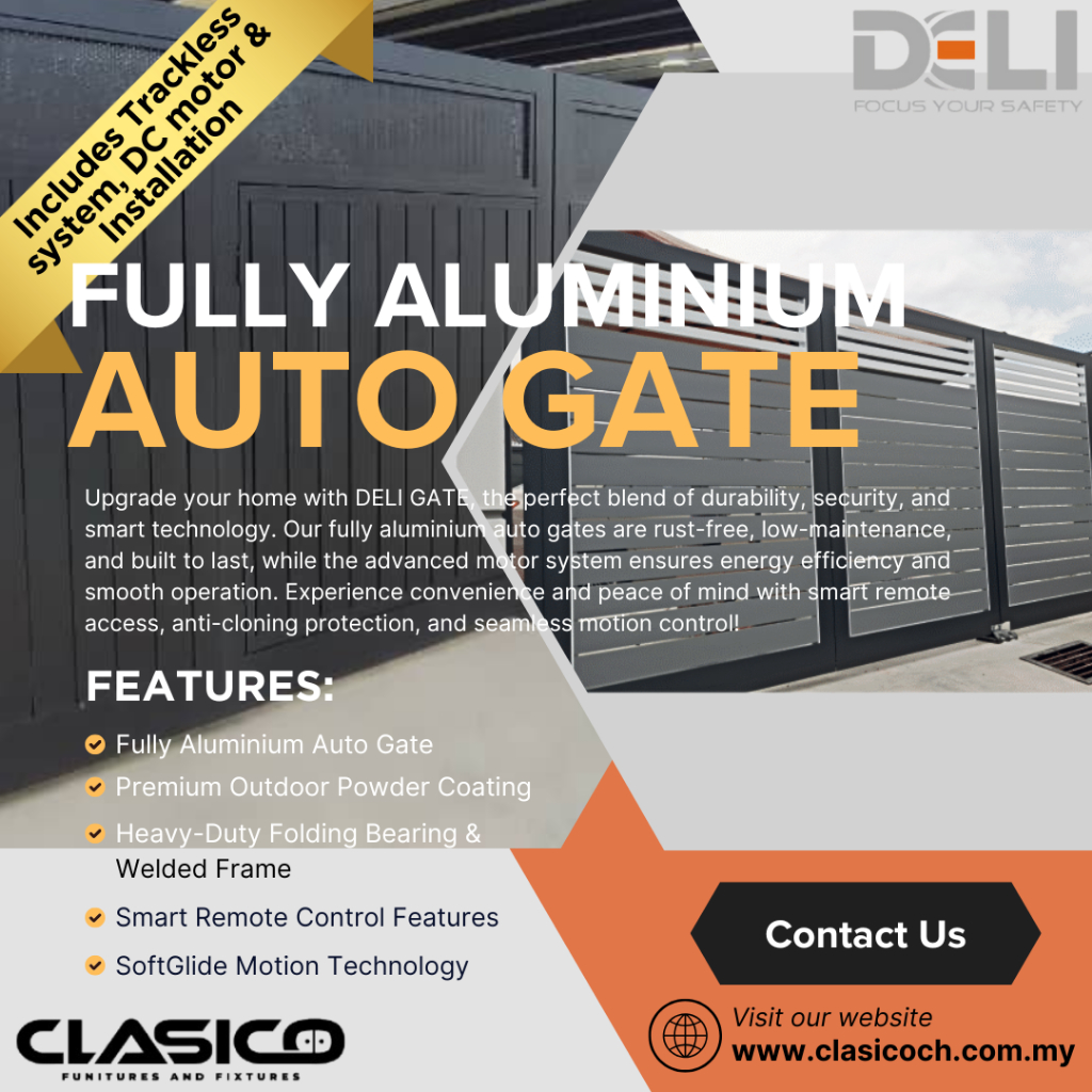 Deli Aluminium Auto Gate – Secure, Durable & Stylish Automatic Gate ...