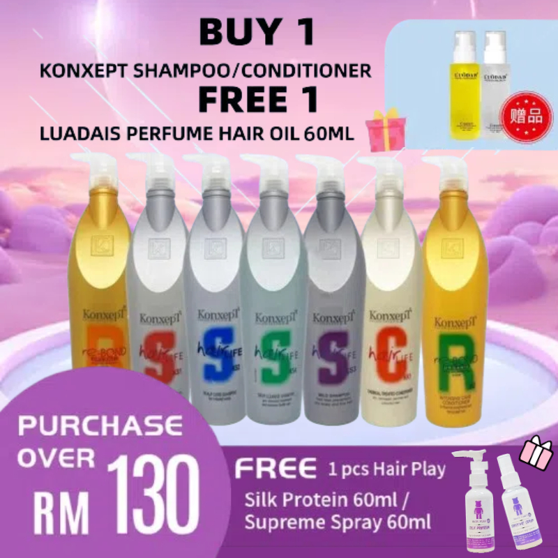 Konxept Syampu/ Perapi Rambut 1000ml Hair Shampoo/ Conditioner Repair ...