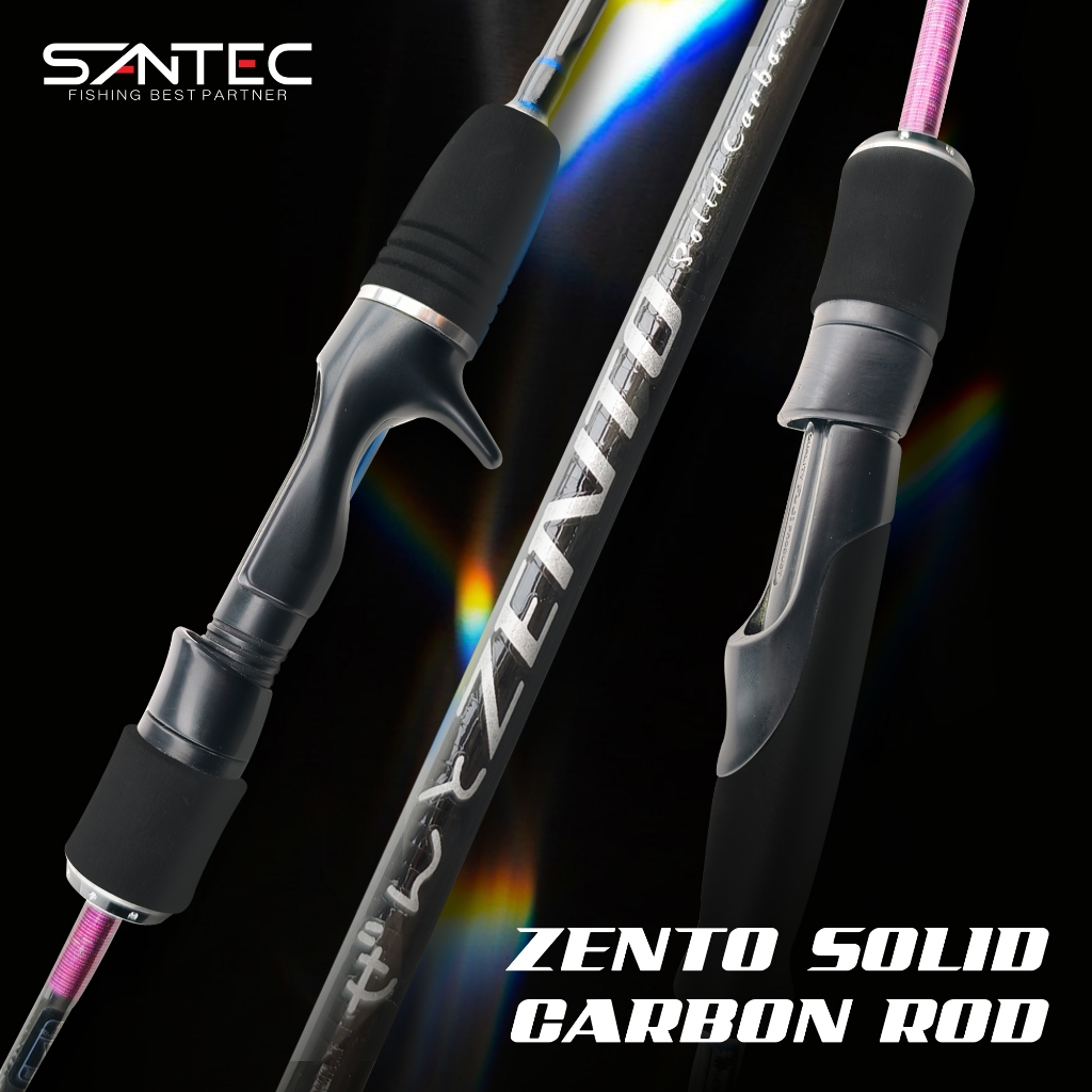 SANTEC - ZENTO SOLID CARBON ROD 1 SECTION SPINNING/CASTING ROD | Shopee ...